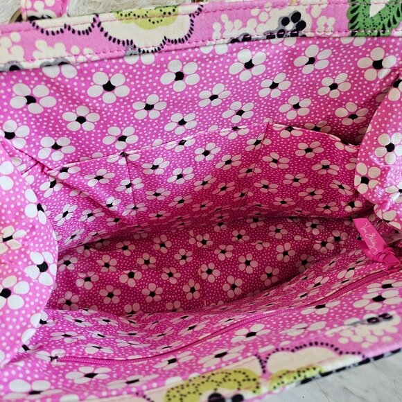 Vera Bradley Pink Green Multi Quilted Floral Frame Purse - Picture 6 of 12